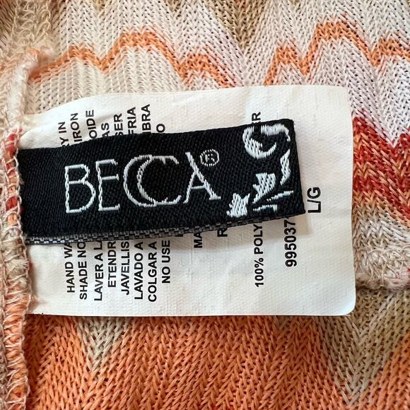 Becca Rebecca Modcave Crochet Orange Cover Up Pants Large Colorful - Picture 5 of 6